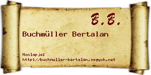 Buchmüller Bertalan névjegykártya