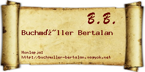 Buchmüller Bertalan névjegykártya