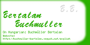 bertalan buchmuller business card